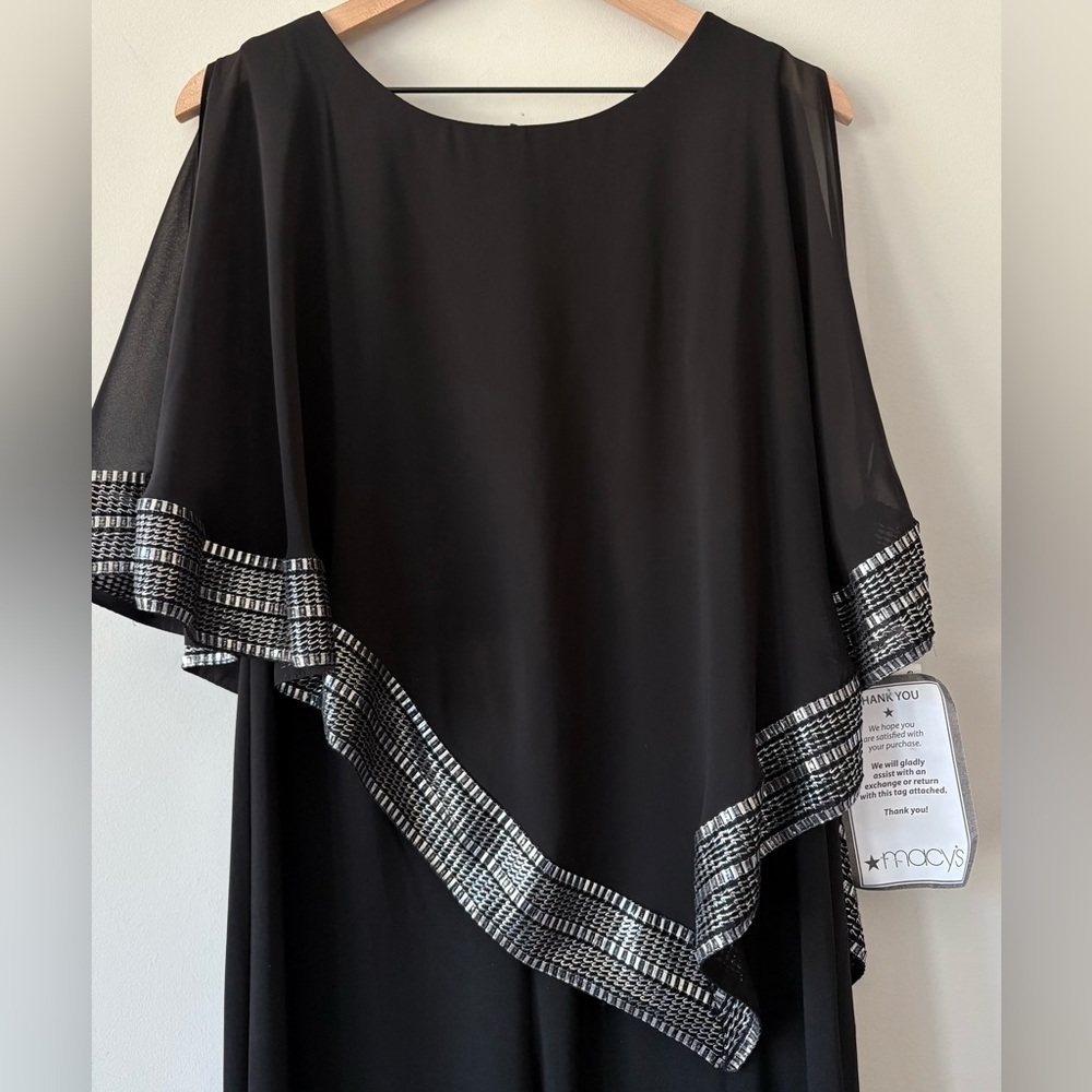 SLNY Women's Chiffon Metallic Jumpsuit 10P - Picture 3 of 12